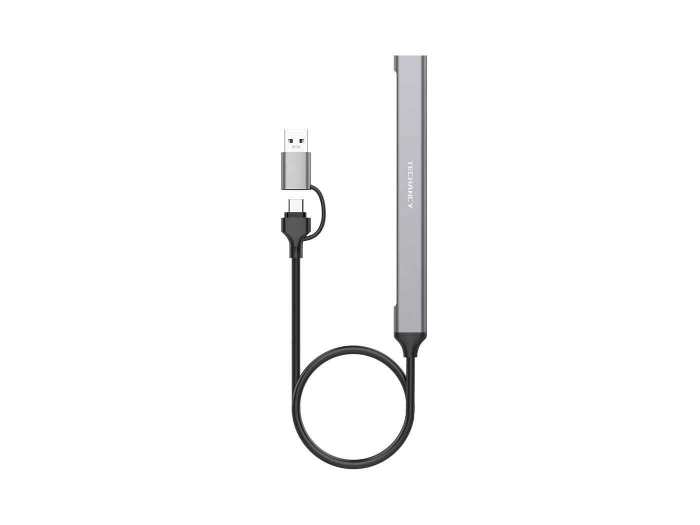 Szürke Techancy KT2903 USB hub 7 porttal