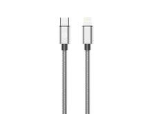 Ezüst Techancy USB-C–Lightning kábel 1 m