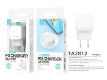 Fehér Techancy TA2812 USB-C töltő