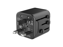 Fekete Techancy MB2502 univerzális utazóadapter