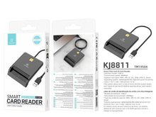 Fekete Techancy USB 2.0 intelligenskártya-olvasó