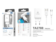Fehér Techancy TA2788 USB hálózati töltő USB-C kábellel