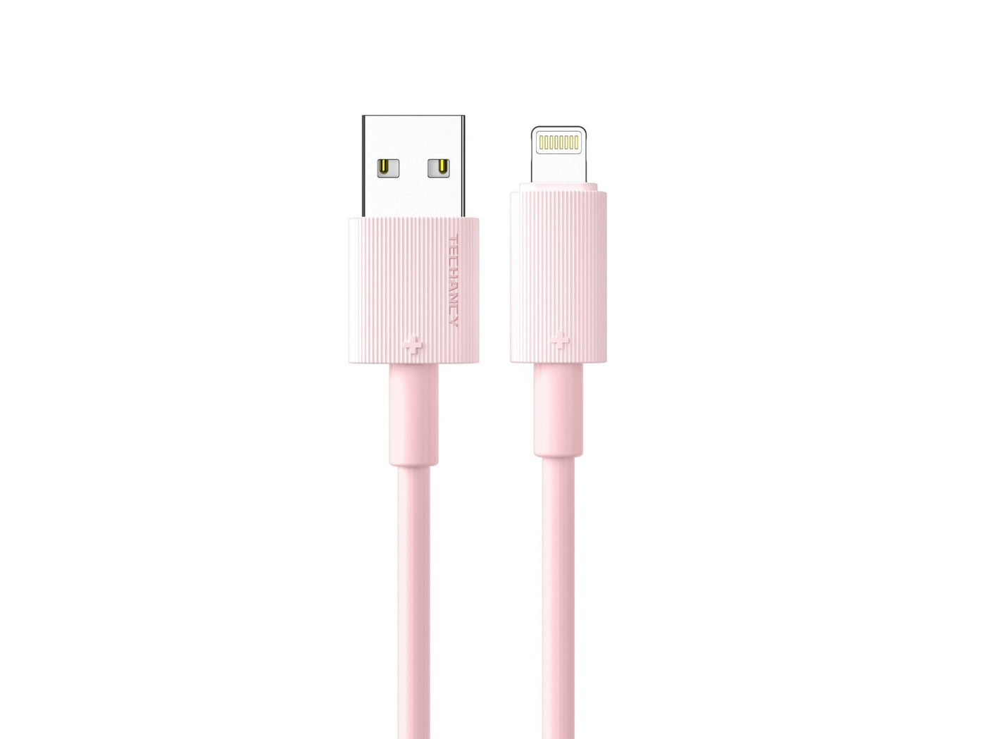 Rózsaszín Techancy USB-A–Lightning kábel