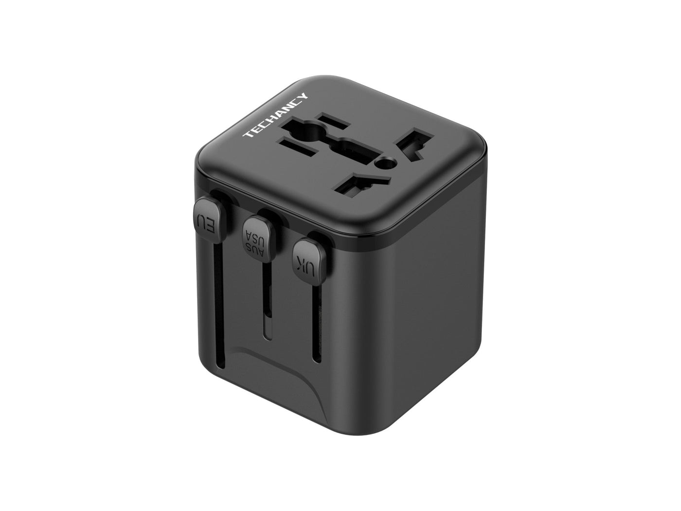 Fekete Techancy MB2502 univerzális utazóadapter
