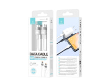 Fehér Techancy USB-C–USB-C kábel 1 m