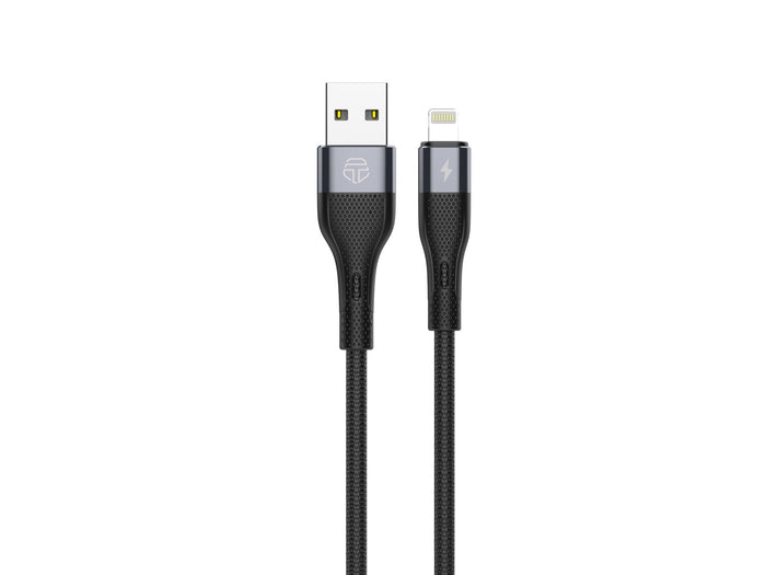 Fekete Techancy USB-A–Lightning adatkábel