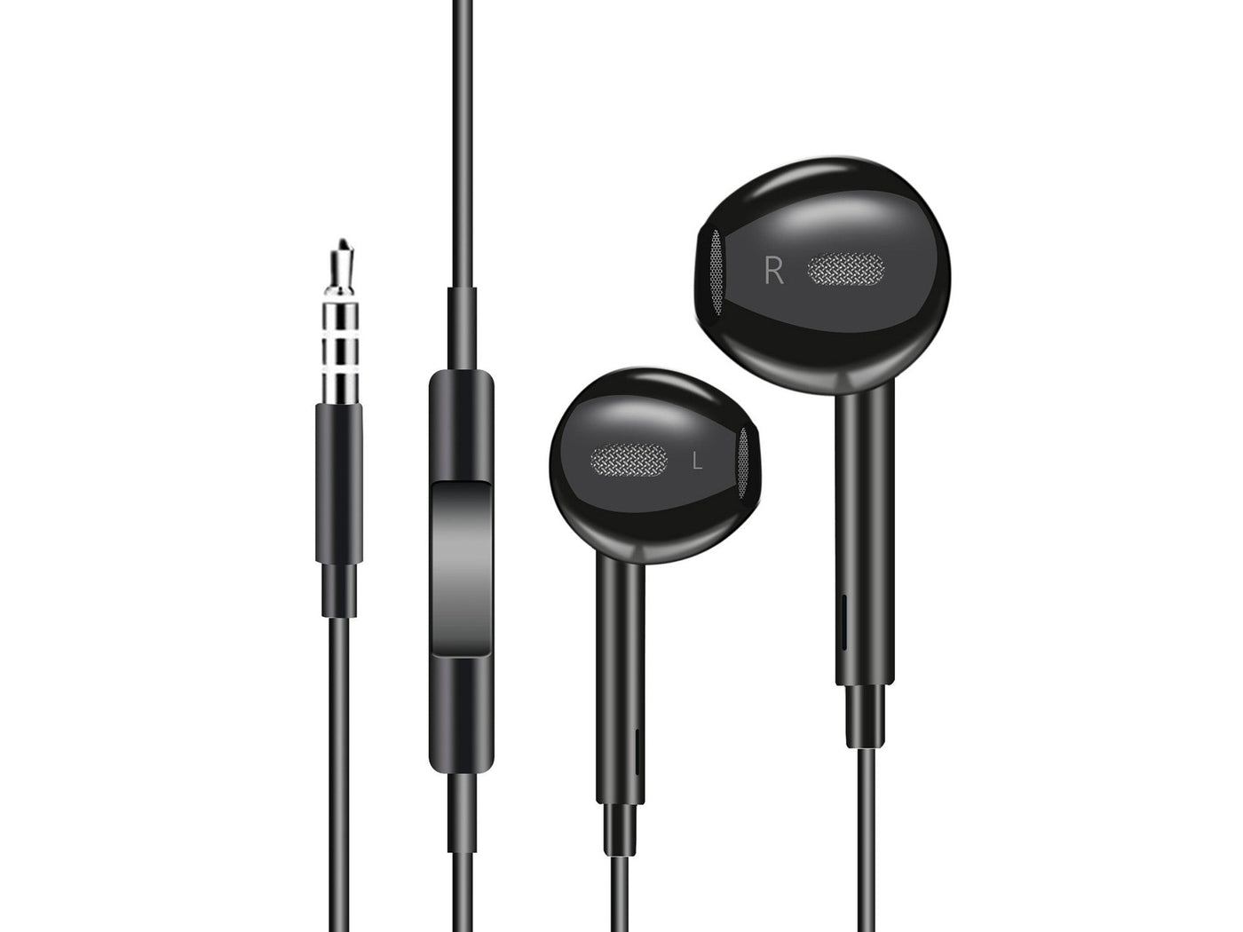 Fekete Techancy TD8029 vezetékes fülhallgató mikrofonnal