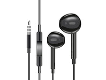 Fekete Techancy TD8029 vezetékes fülhallgató mikrofonnal