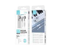 Fehér Techancy TD8087 vezetékes fülhallgató 3,5 mm-es csatlakozóval