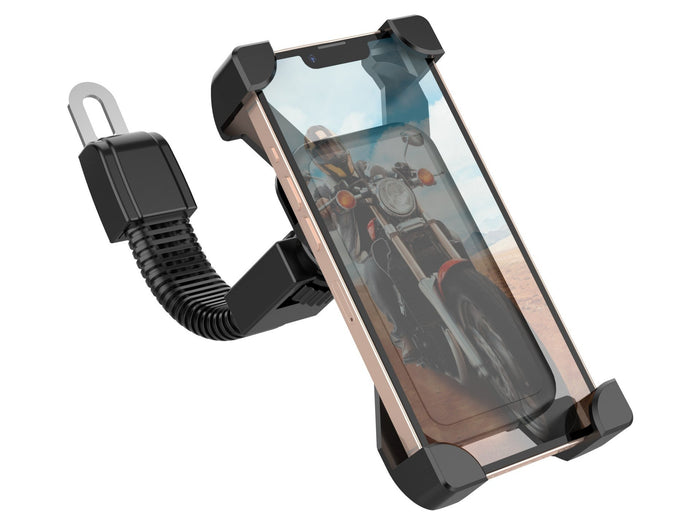 Fekete Techancy motoros telefontartó 4,5–7 hüvelykes telefonhoz