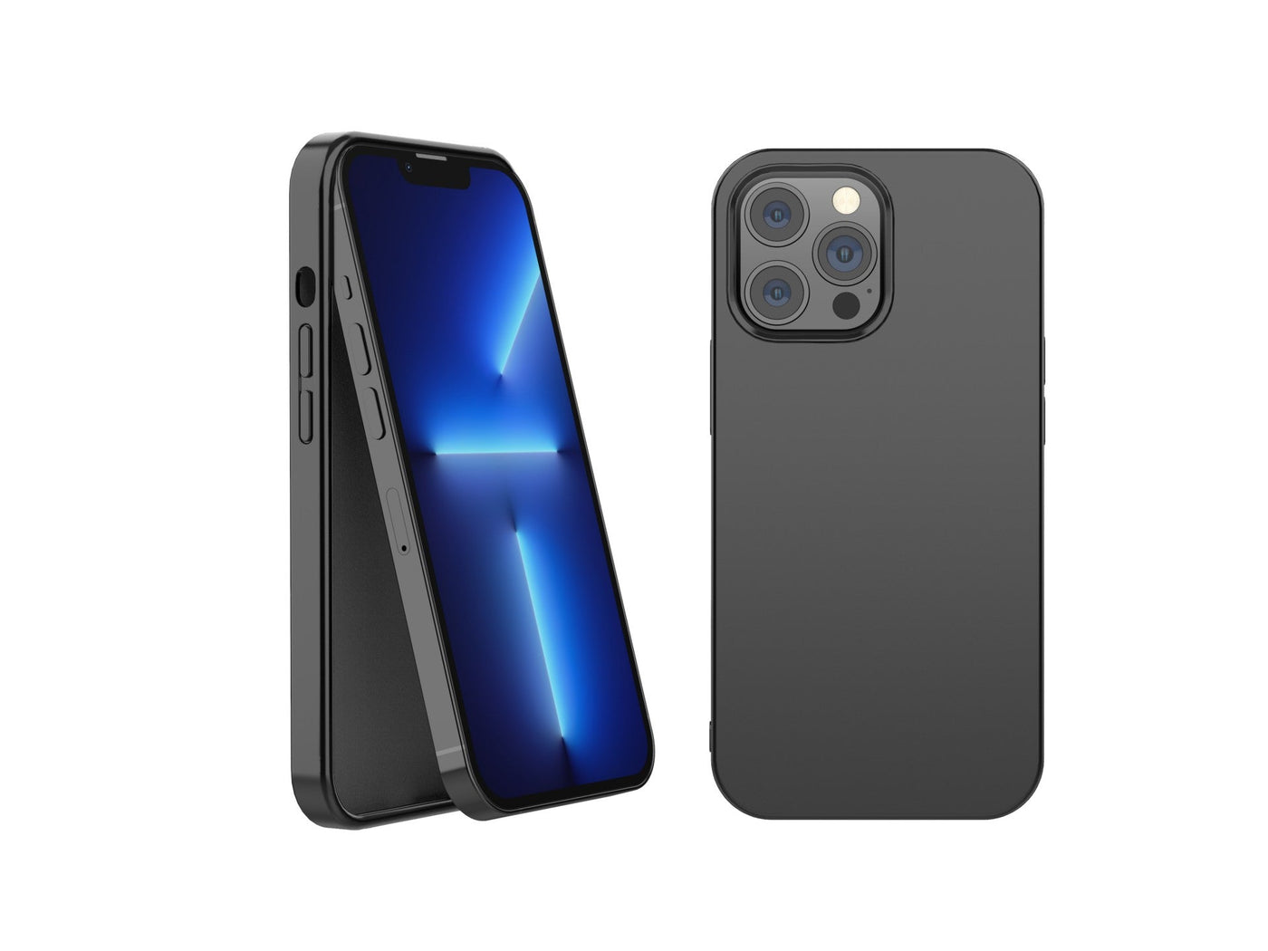 Fekete Techancy TPU telefontok iPhone 13 Pro Max készülékhez