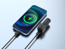 Fekete Techancy autós töltő USB és USB-C porttal