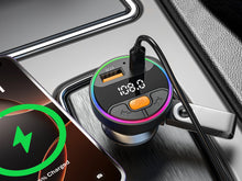 Fekete Techancy TE0874 Bluetooth FM transzmitter autóba