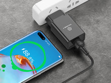 Fekete Techancy TA2788 USB-A hálózati töltő USB-C kábellel
