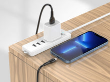 Fekete Techancy USB-A–Lightning töltő- és adatkábel