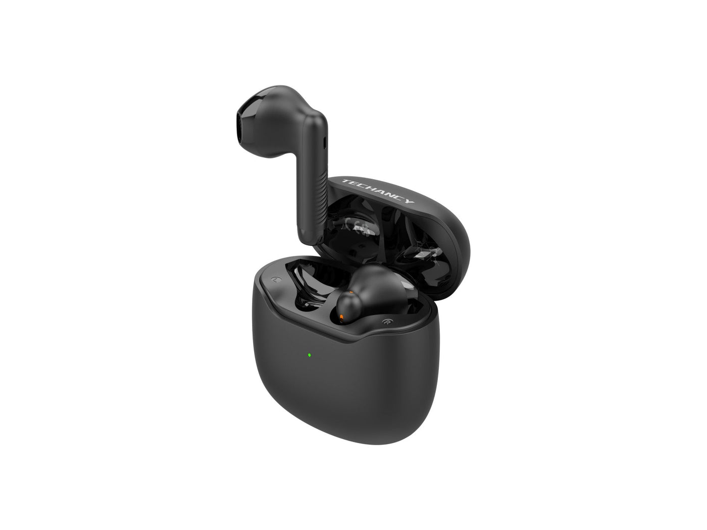 Fekete Techancy KP2709 TWS Bluetooth fülhallgató töltőtokkal