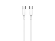 Fehér Techancy USB-C–USB-C adat- és töltőkábel