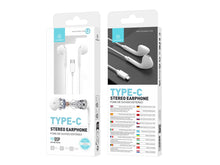 Fehér Techancy TD8042 vezetékes Type-C fülhallgató