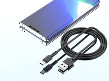 Fekete Techancy USB-A – USB-C adatkábel