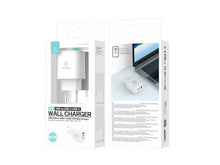 Fehér Techancy TA2821 USB-A és USB-C fali töltő