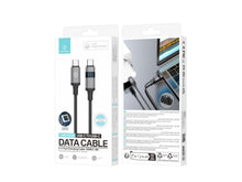 Fekete Techancy USB-C–USB-C kábel LED kijelzővel
