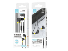 Fekete Techancy TD8054 vezetékes in-ear fülhallgató mikrofonnal