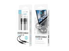 Fekete Techancy 3,5 mm-es audio kábel