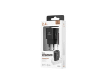 Fekete Techancy TA2790 fali töltő két USB-porttal