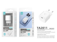 Fehér Techancy USB-C PD töltőadapter