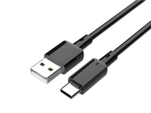 Fekete Techancy USB-A–USB-C kábel