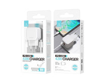 Fehér Techancy gyorstöltő USB-C kábellel