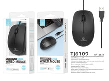 Fekete Techancy TJ6109 vezetékes USB egér