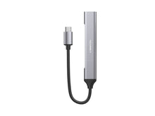 Szürke Techancy KT2902 USB-C hub 4 USB-porttal