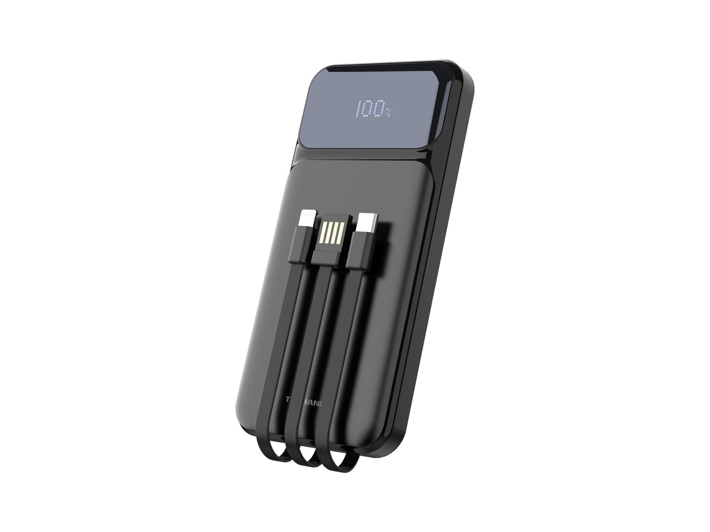 Fekete Techancy TF2782 power bank digitális kijelzővel