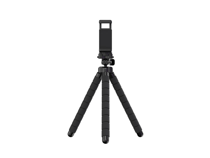 Fekete Techancy asztali tripod telefonhoz és kamerához