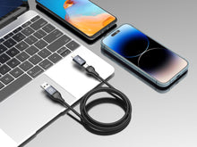 Fekete Techancy 2 az 1-ben USB adatkábel