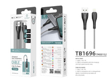 Fekete Techancy USB-A–Lightning adatkábel