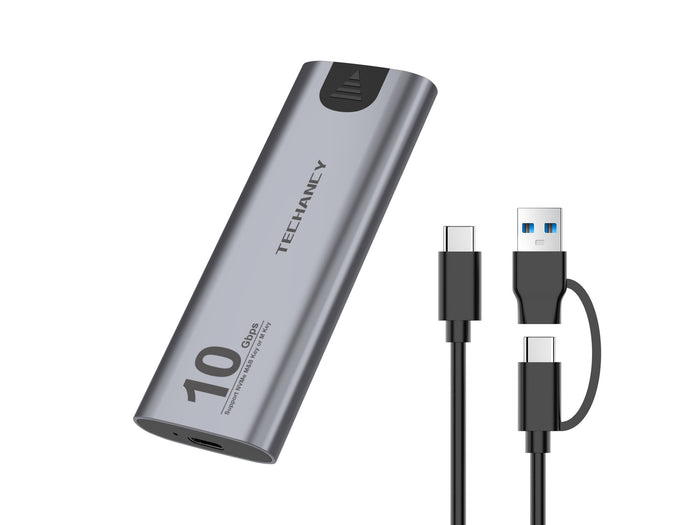 Szürke Techancy M.2 NVMe SSD ház USB-C csatlakozással