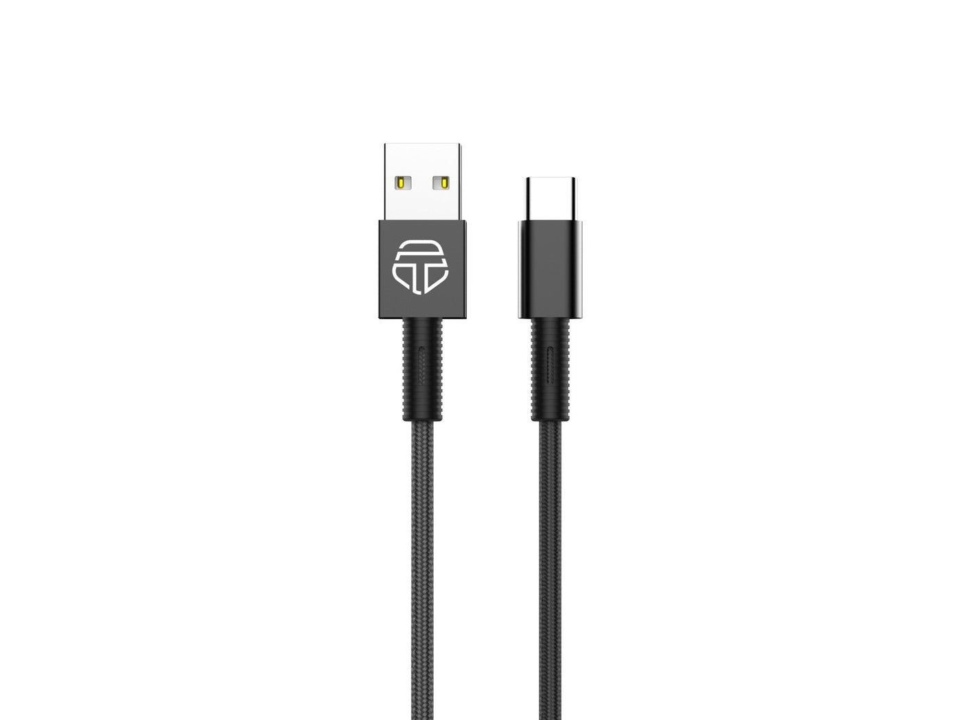 Fekete Techancy USB-A–USB-C adatkábel