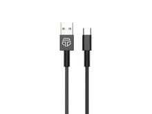 Fekete Techancy USB-A–USB-C adatkábel