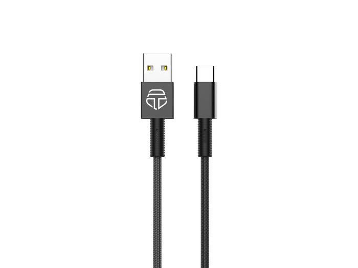 Fekete Techancy USB-A–USB-C adatkábel