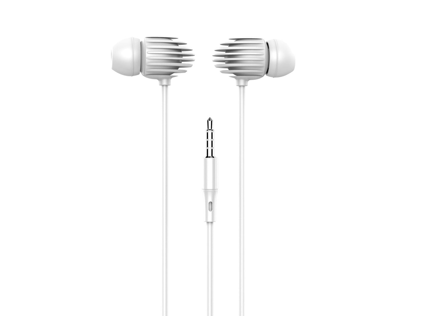 Fehér Techancy TD8044 vezetékes fülhallgató mikrofonnal