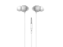 Fehér Techancy TD8044 vezetékes fülhallgató mikrofonnal