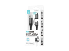 Fekete Techancy TB1740 4 az 1-ben USB adat- és töltőkábel