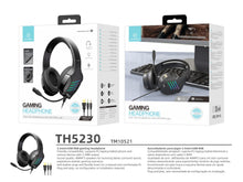 Fekete Techancy TH5230 gamer headset mikrofonnal