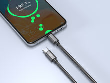Szürke Techancy USB-C–Lightning kábel 1 m