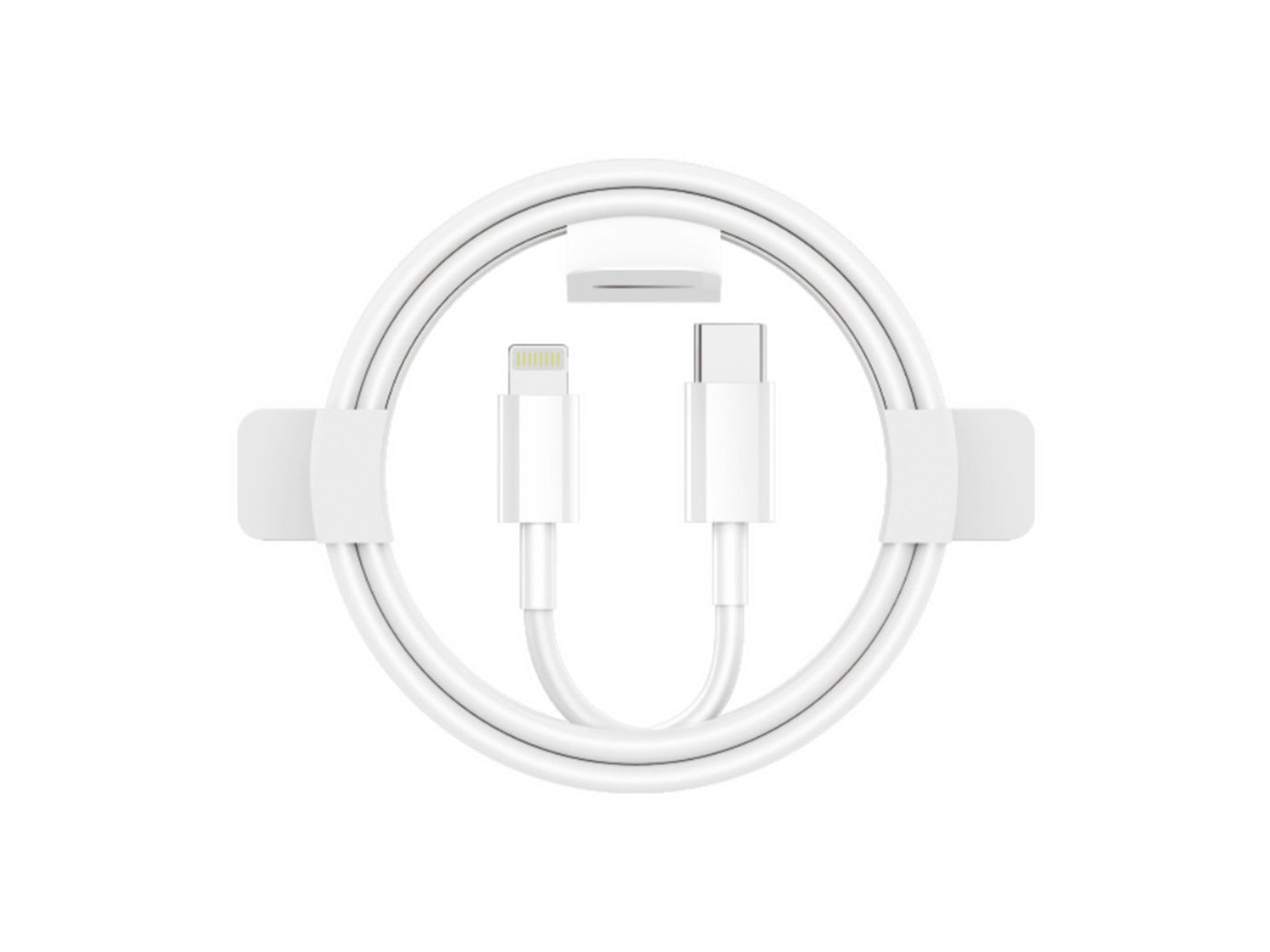 Fehér Techancy USB-C–Lightning adat- és töltőkábel