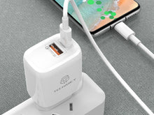 Fehér Techancy TA2802 USB-C gyorstöltő kábellel
