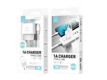 Fehér Techancy USB-A töltő USB-C kábellel