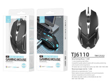 Fekete Techancy TJ6110 vezetékes gamer egér